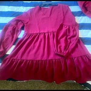 Cute Burgundy Dress